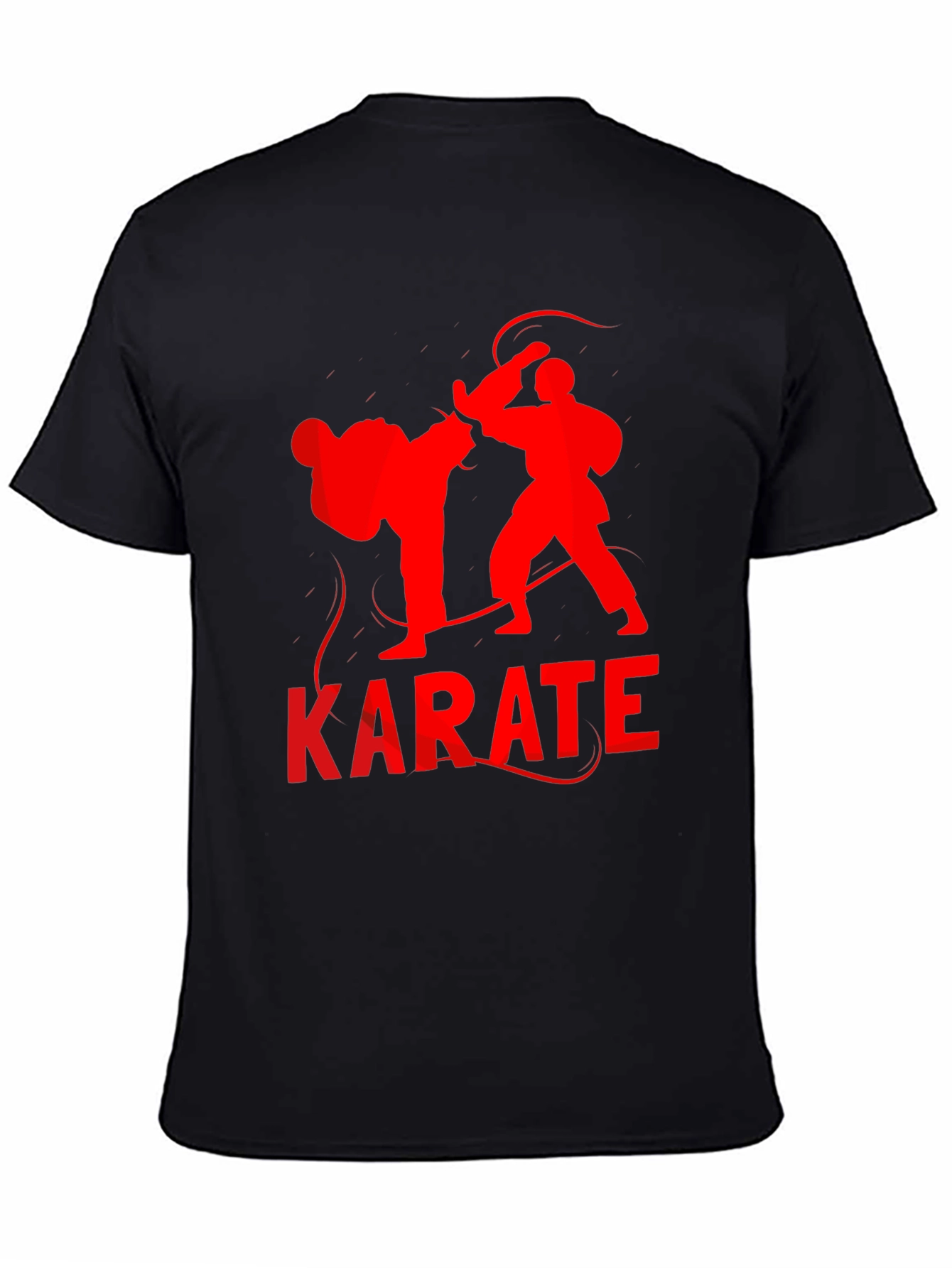 Karate Silhouette Graphic Tee - Black T-Shirt