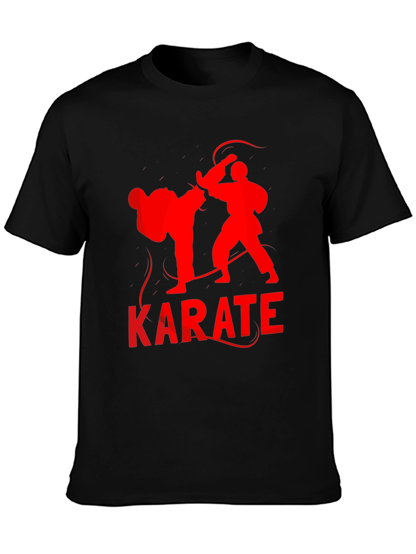Karate Silhouette Graphic Tee - Black T-Shirt