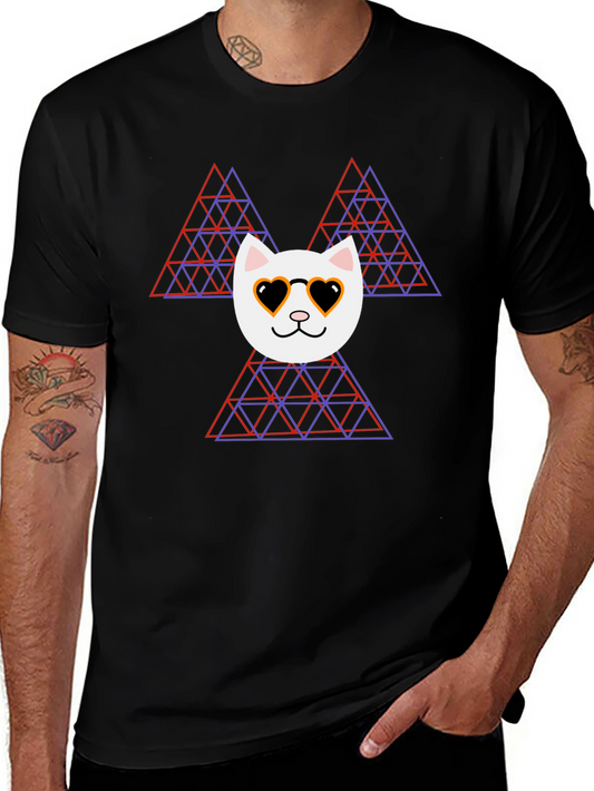 Cool Cat Geometric T-Shirt