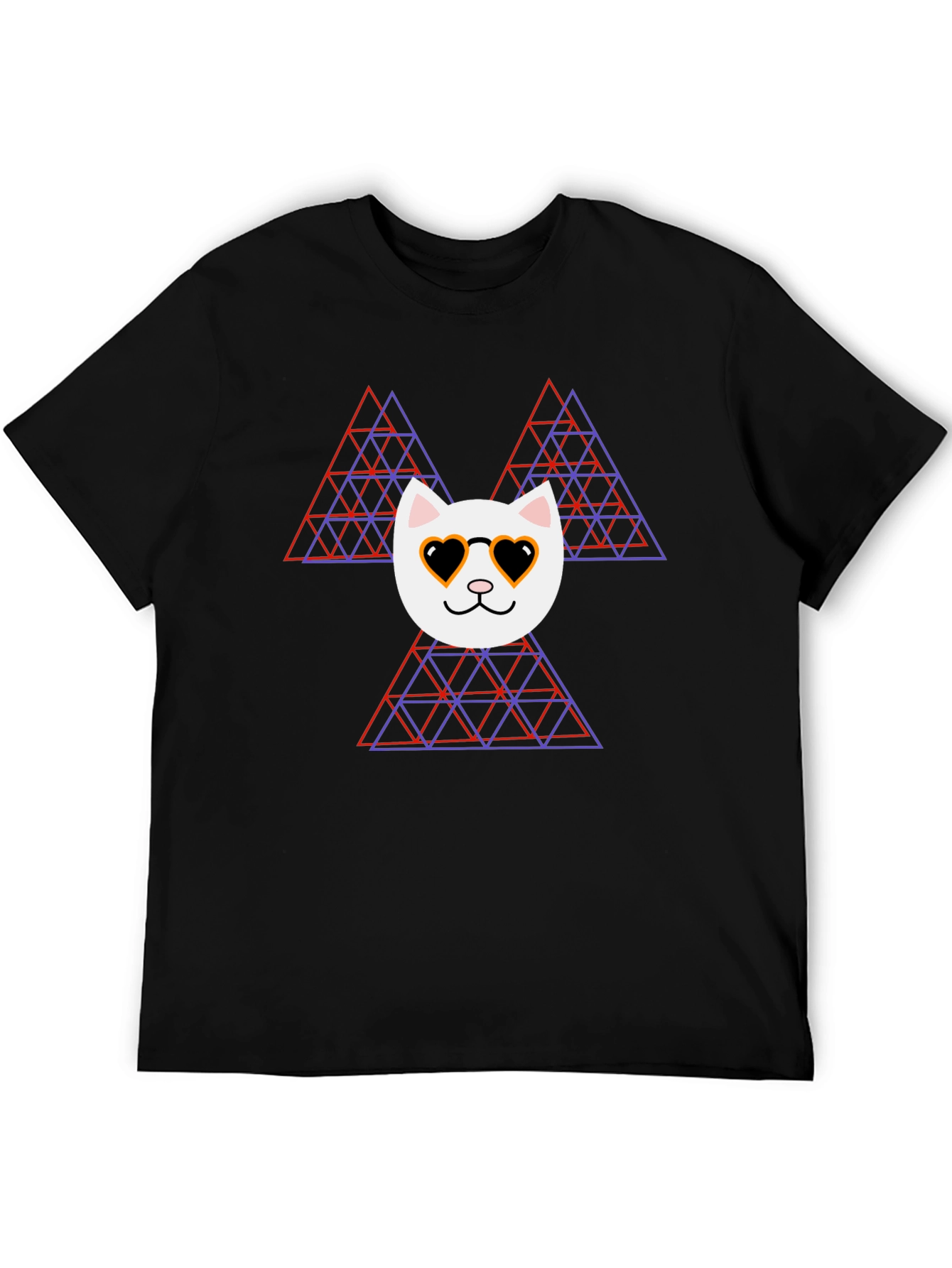 Cool Cat Geometric T-Shirt