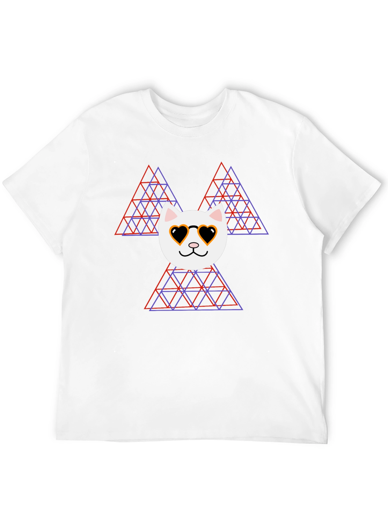 Cool Cat Geometric T-Shirt