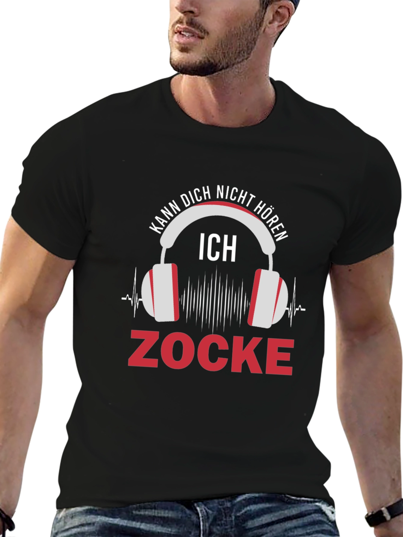 Gamer T-Shirt: Kann Dich Nicht Horen - Zocke