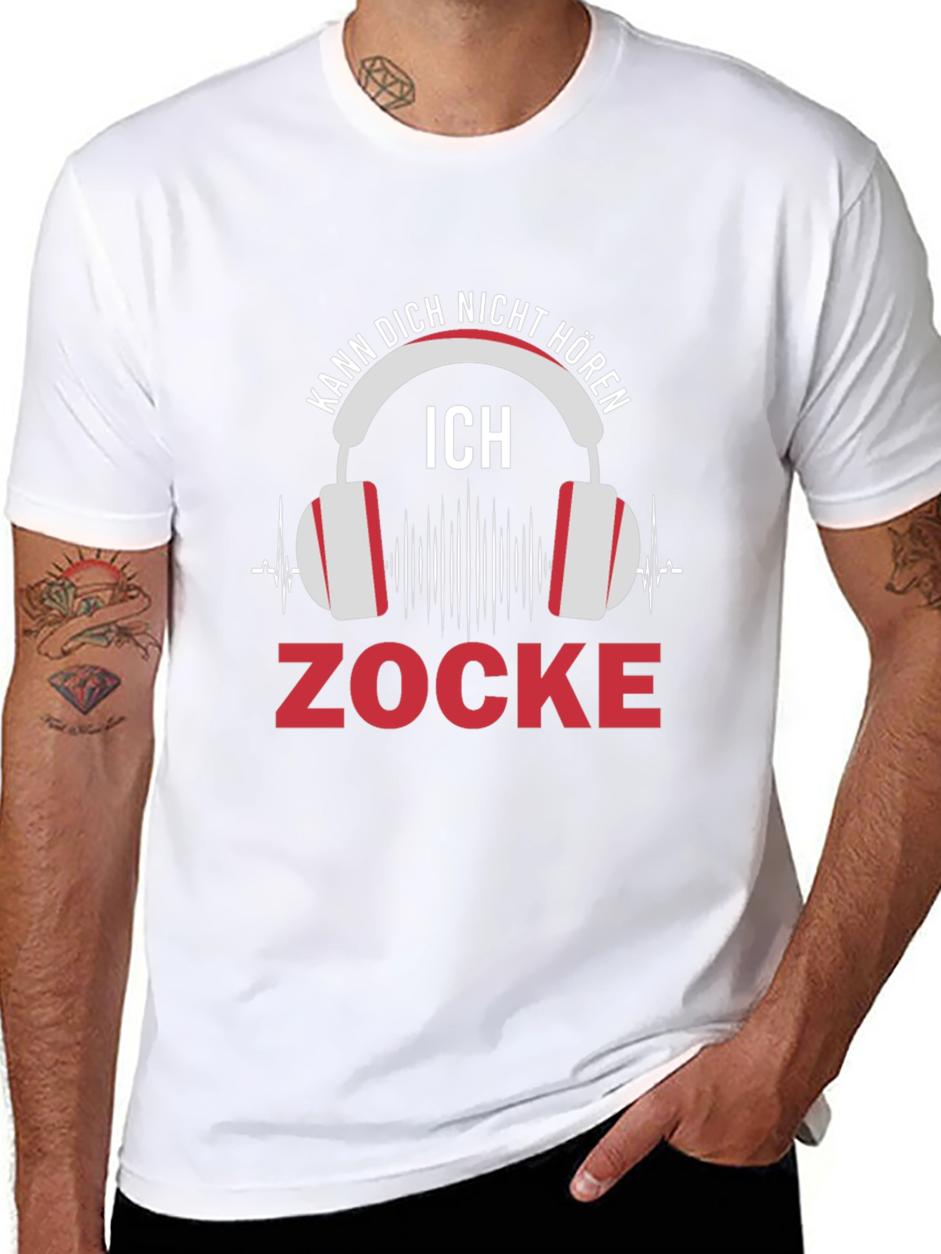 Gamer T-Shirt: Kann Dich Nicht Horen - Zocke