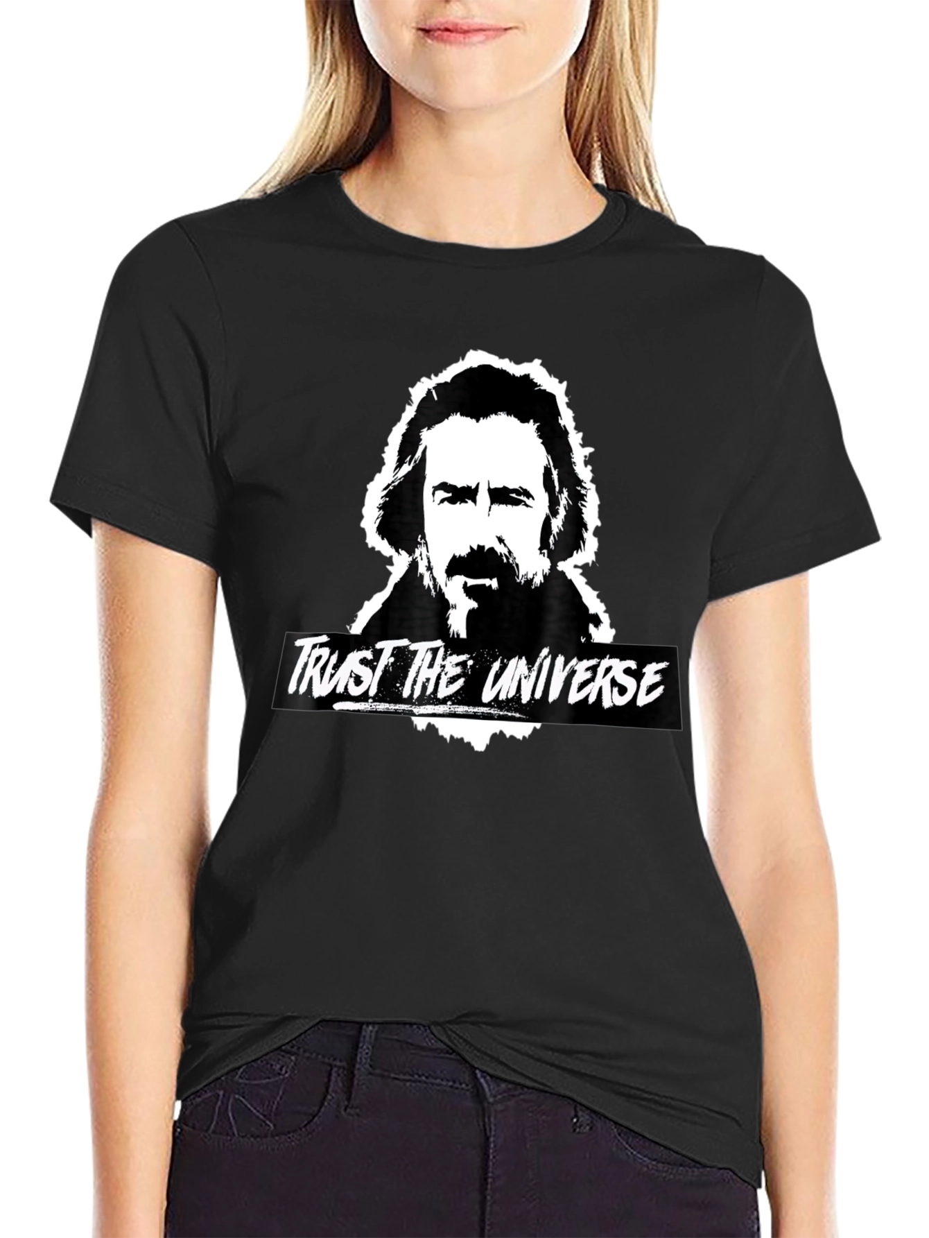 Trust the Universe Graphic T-Shirt - Black