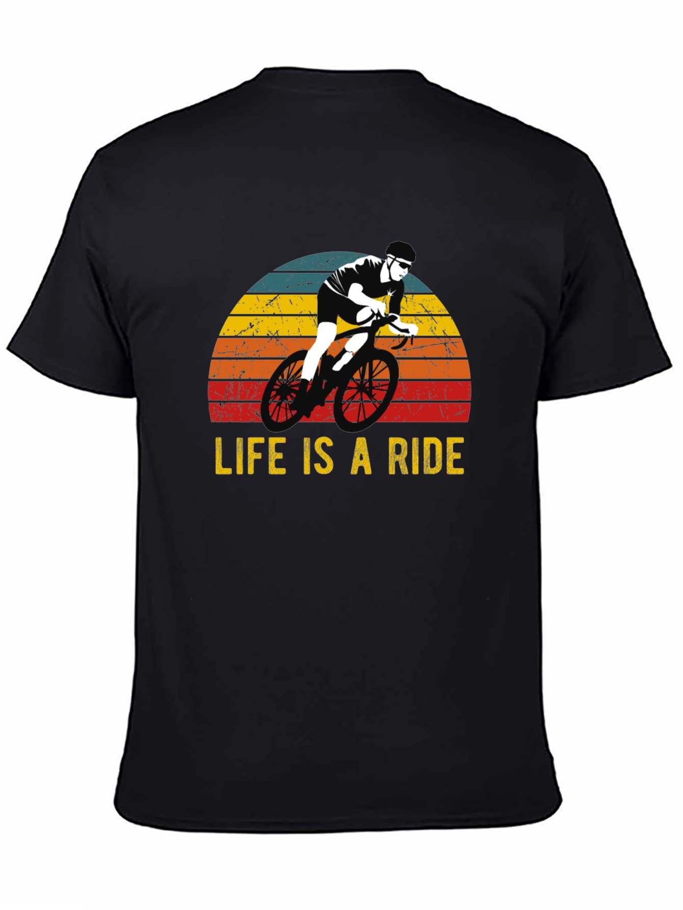 Life is a Ride Cycling T-Shirt - Retro Style