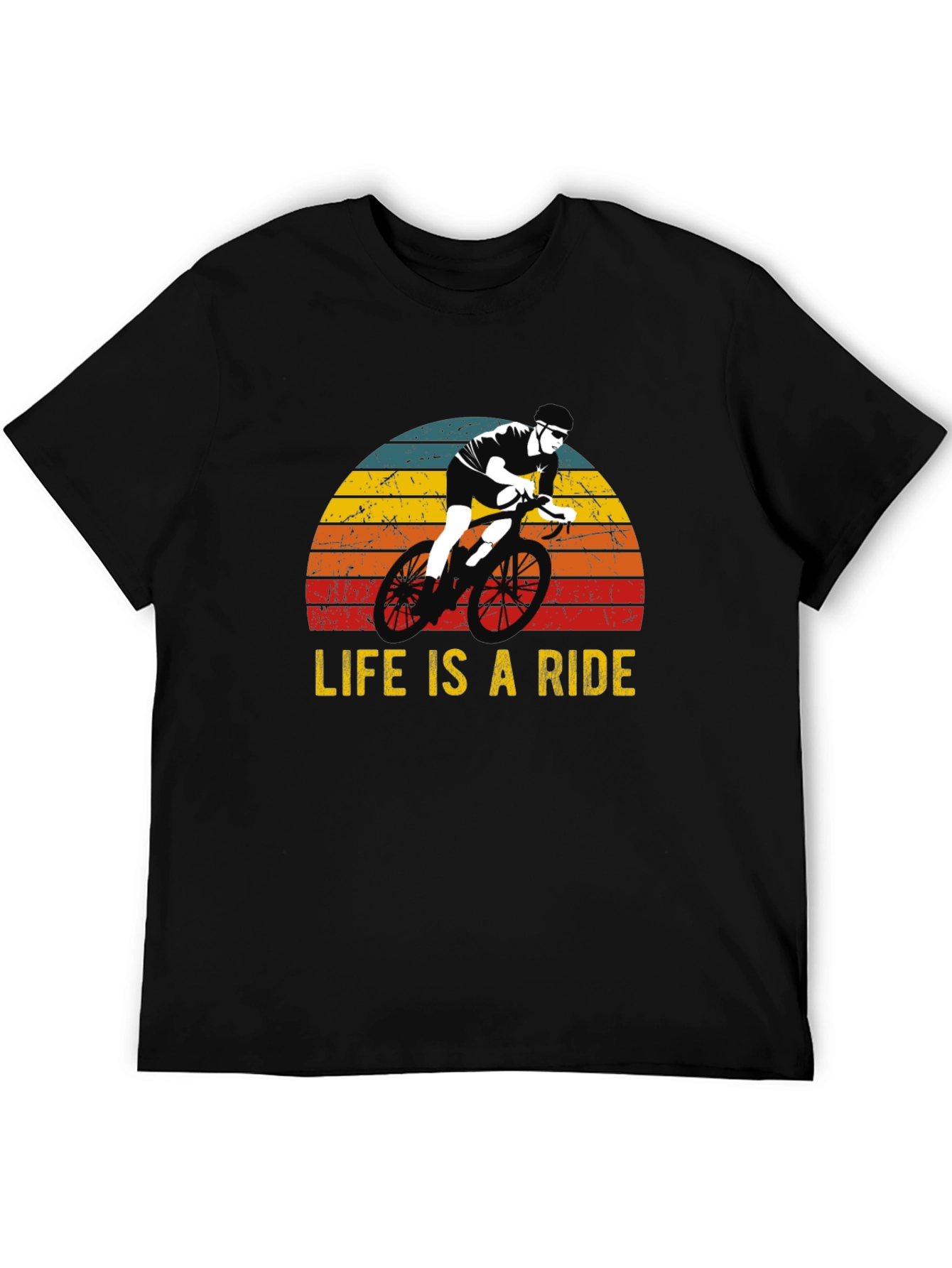 Life is a Ride Cycling T-Shirt - Retro Style