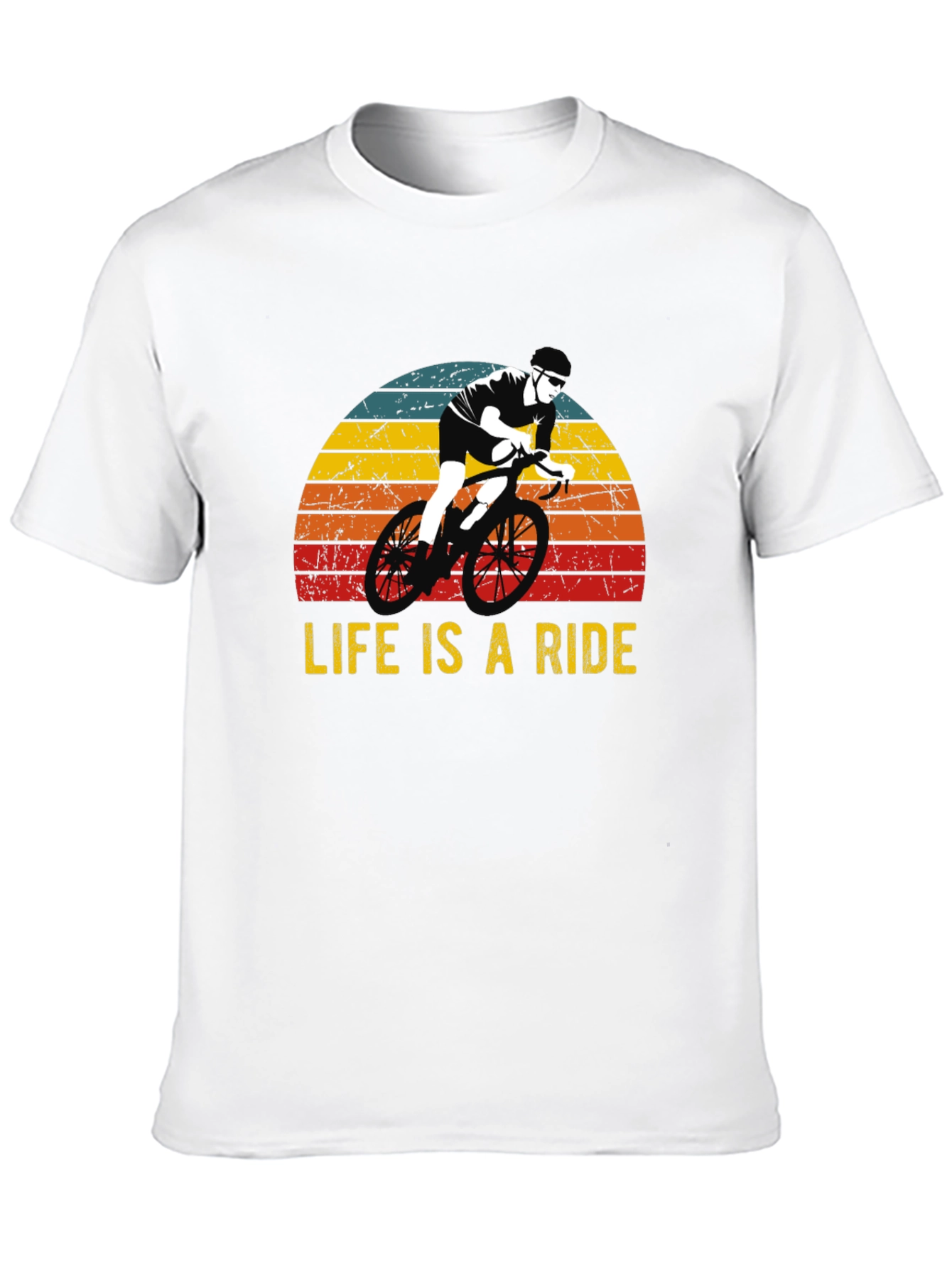 Life is a Ride Cycling T-Shirt - Retro Style