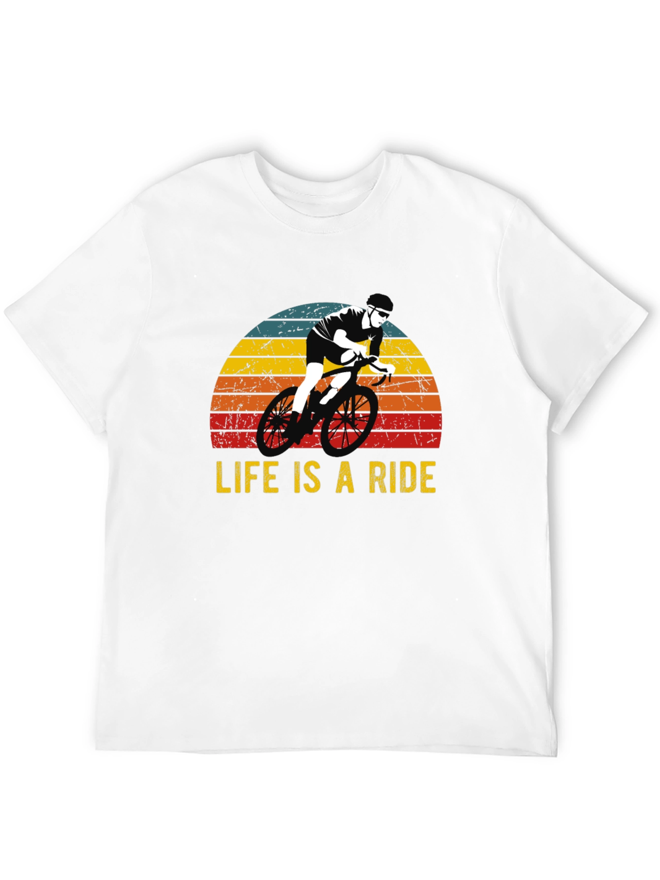 Life is a Ride Cycling T-Shirt - Retro Style