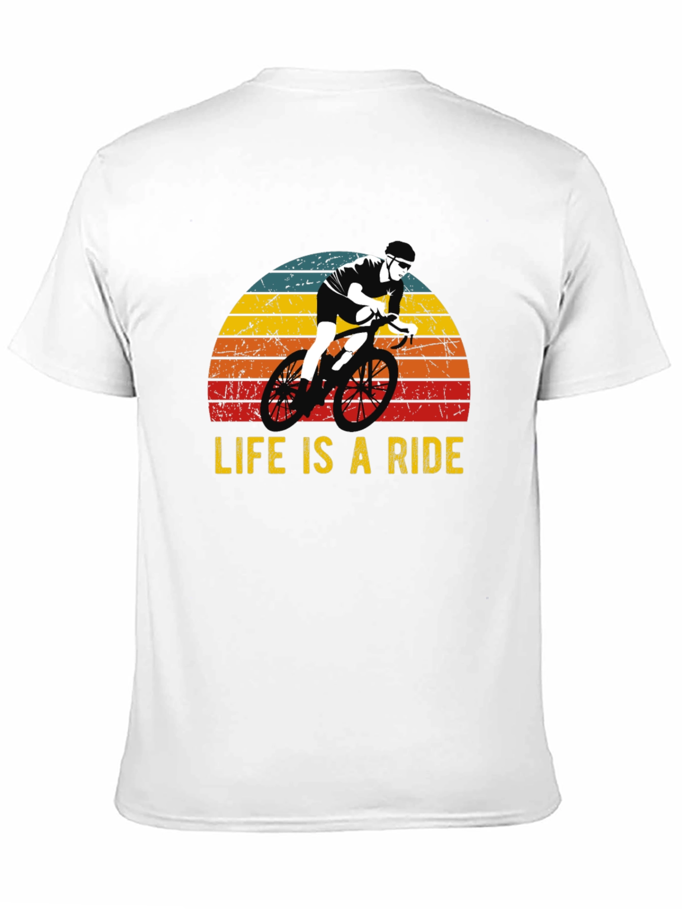 Life is a Ride Cycling T-Shirt - Retro Style