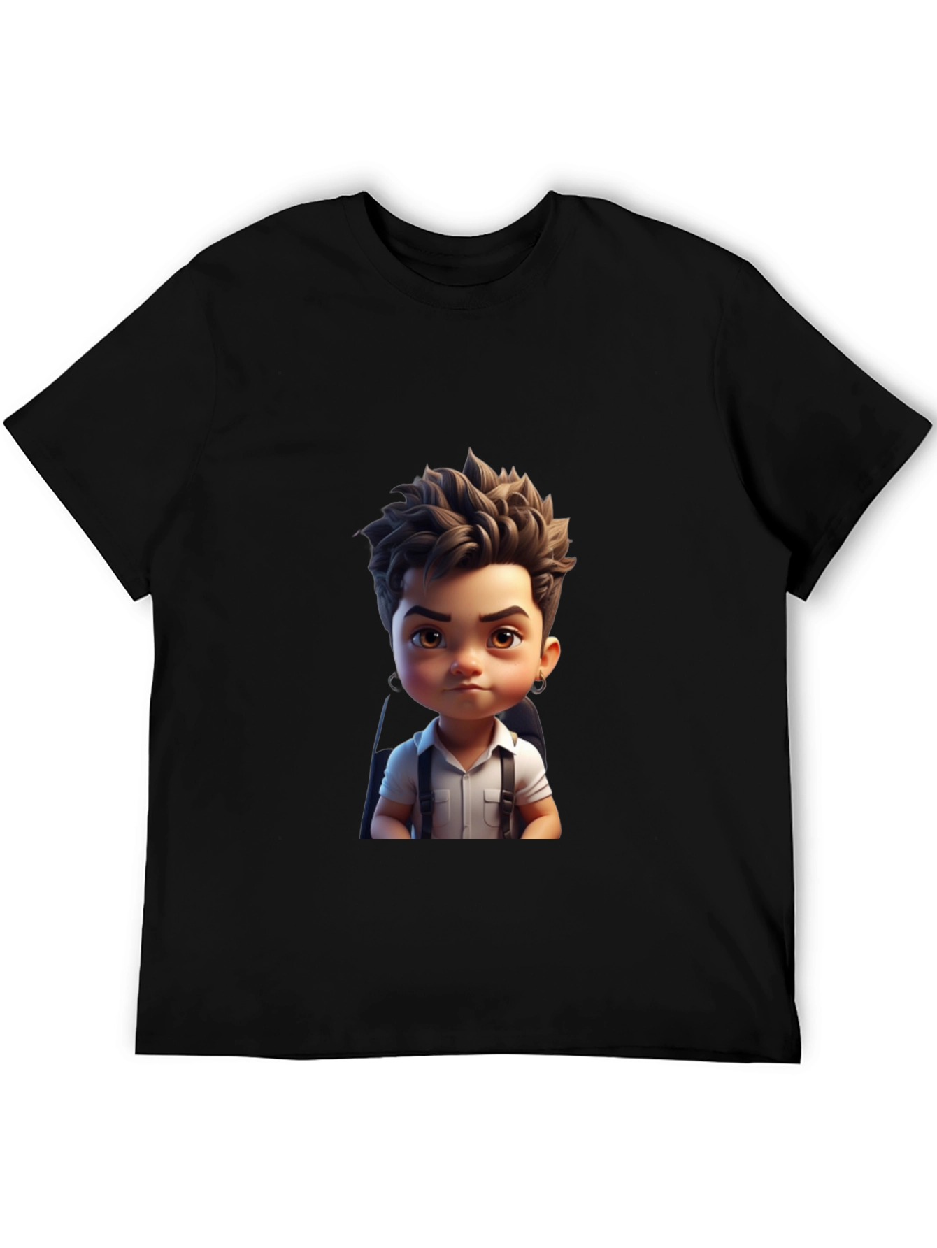 Cartoon Boy Graphic Print T-Shirt