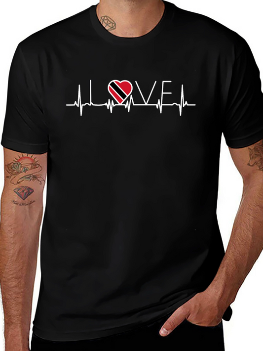 I Love Trinidad & Tobago Heartbeat T-Shirt