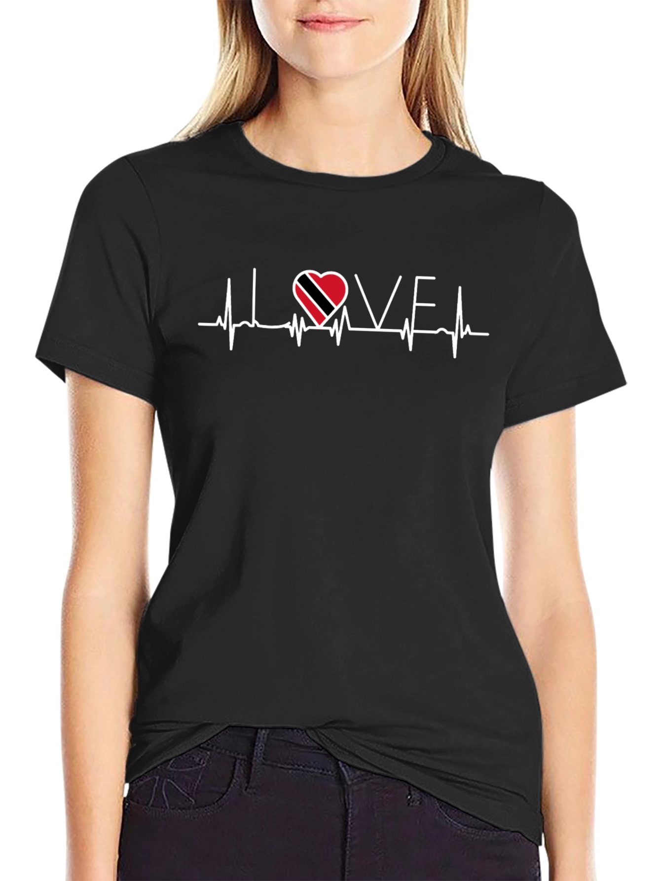 I Love Trinidad & Tobago Heartbeat T-Shirt