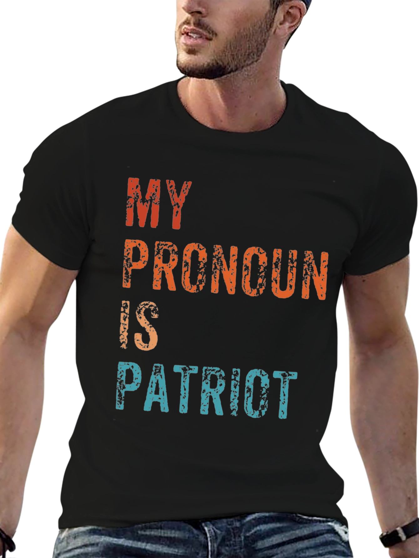 Patriot Pronoun Graphic Tee - Mens