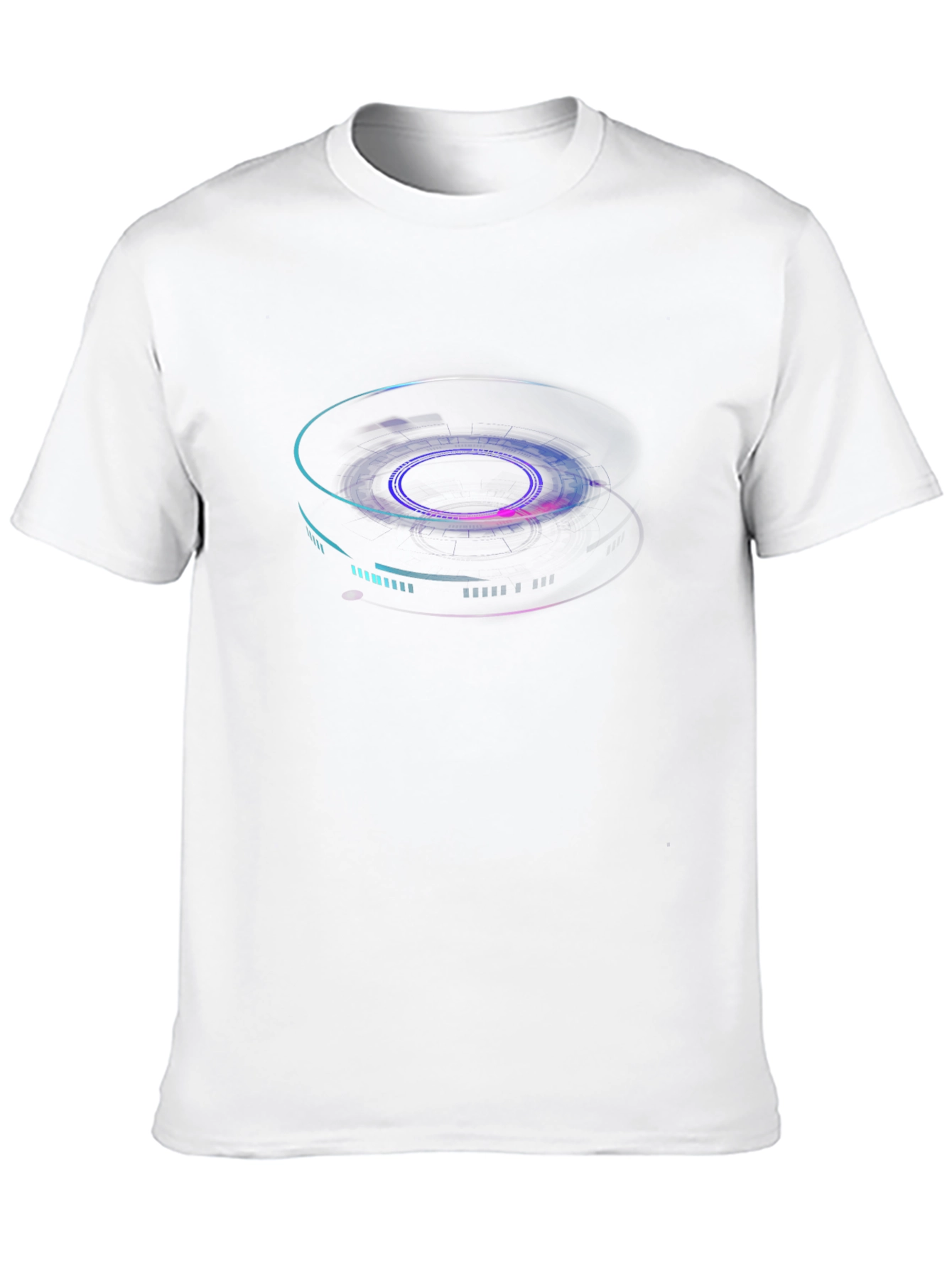 Abstract Neon Graphic Print Black T-Shirt