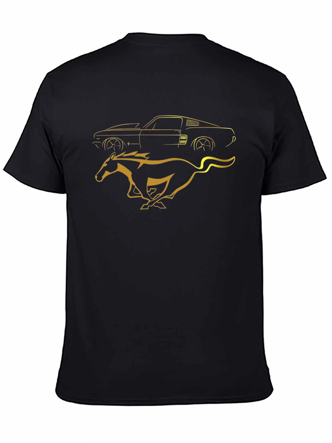 Classic Car and Mustang Horse T-Shirt