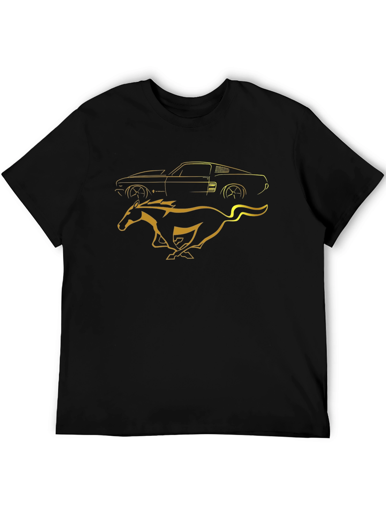 Classic Car and Mustang Horse T-Shirt