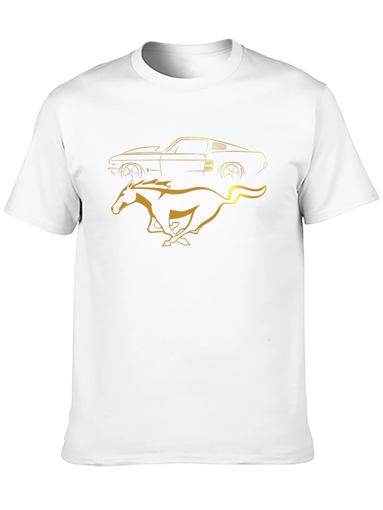 Classic Car and Mustang Horse T-Shirt