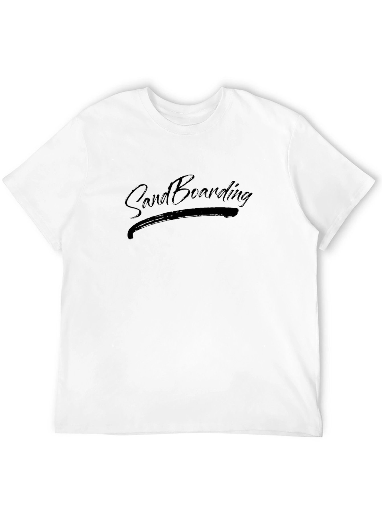 Sandboarding Graphic Tee - Casual Black T-Shirt