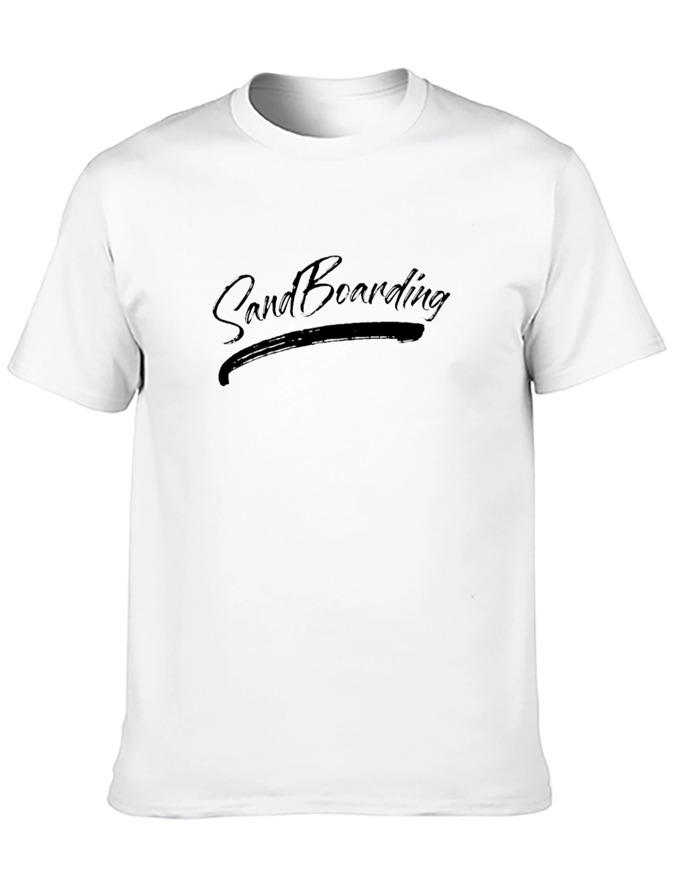 Sandboarding Graphic Tee - Casual Black T-Shirt