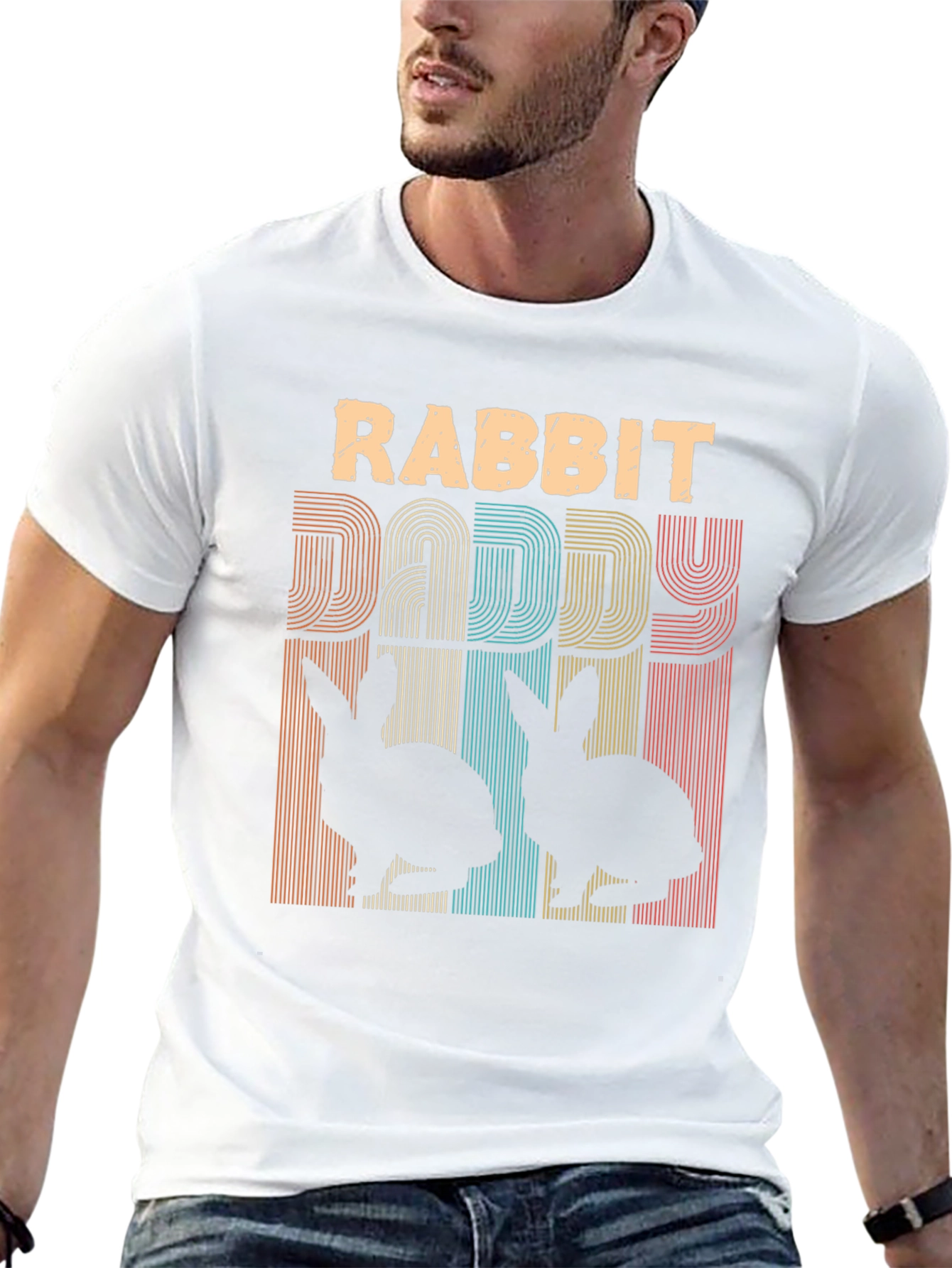Rabbit Daddy Tee | Cute Bunny Lover Shirt