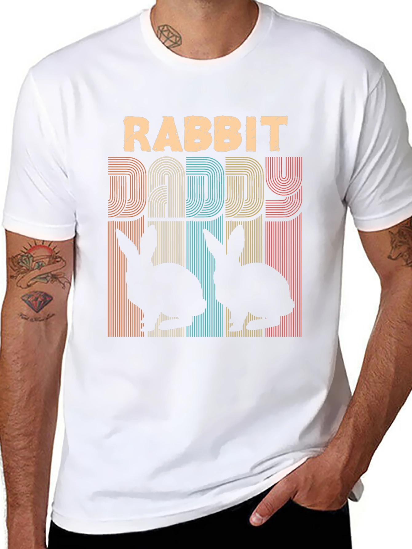 Rabbit Daddy Tee | Cute Bunny Lover Shirt