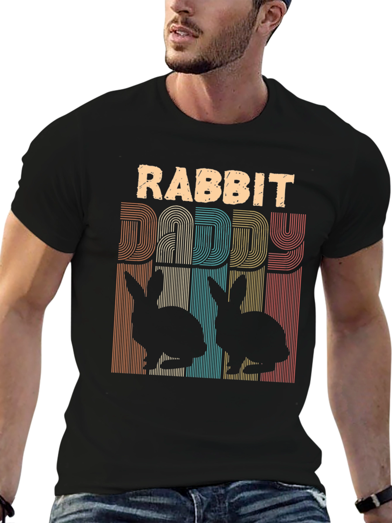 Rabbit Daddy Tee | Cute Bunny Lover Shirt