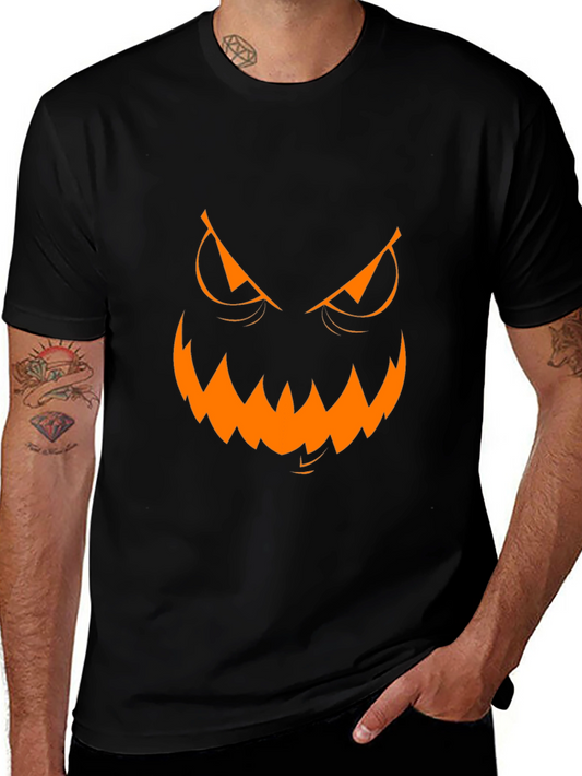 Halloween Pumpkin Face Graphic Tee