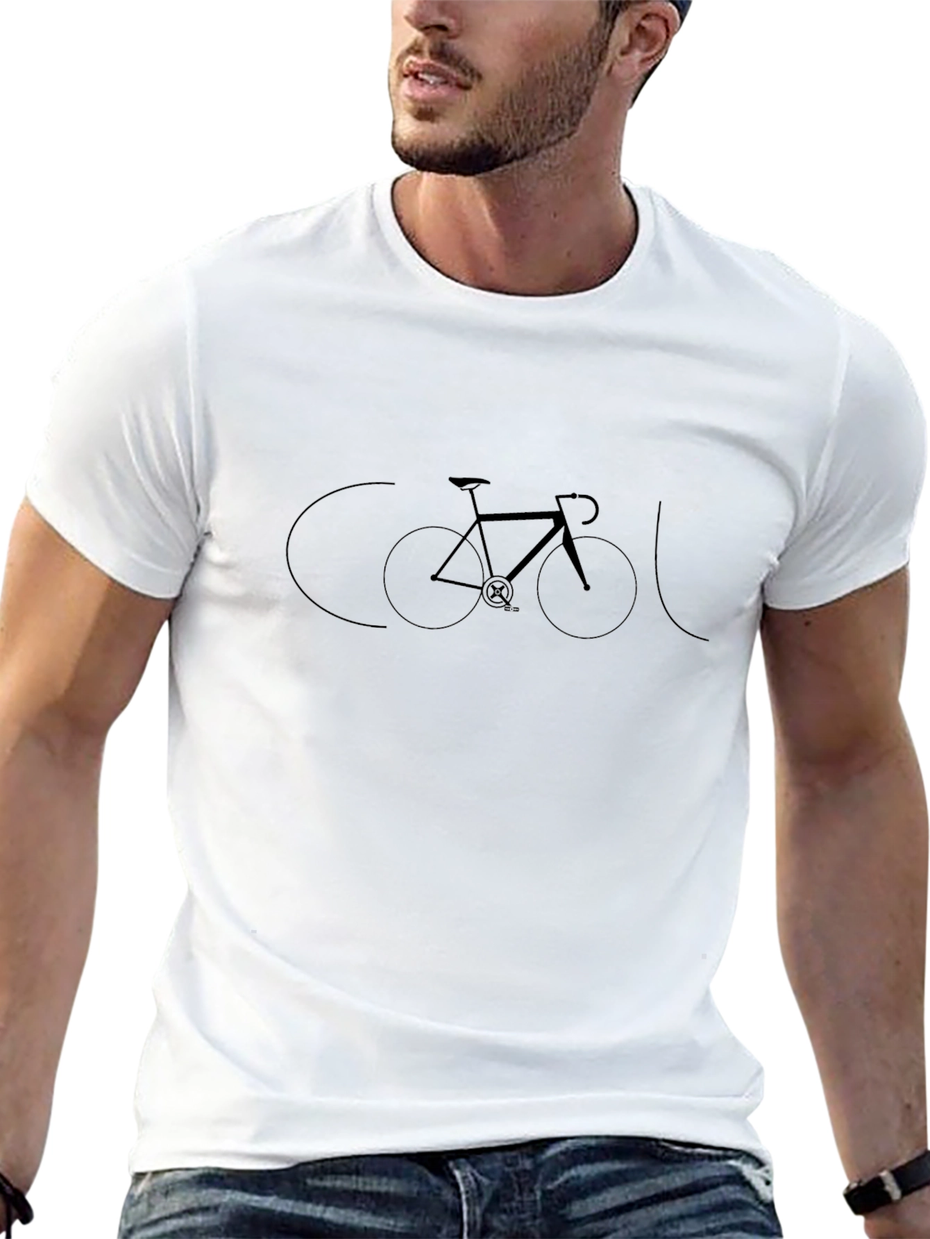 Cool Bicycle Graphic Black T-Shirt