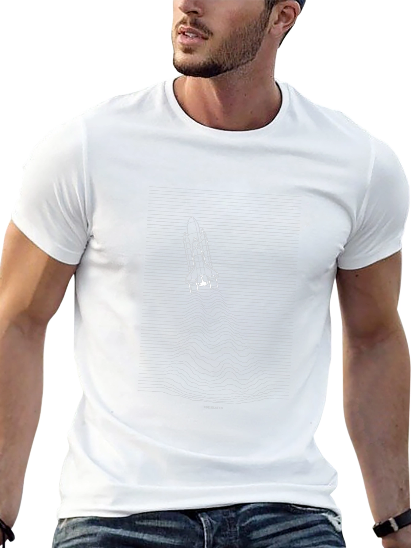 Space Shuttle Ascent Graphic Tee - Black
