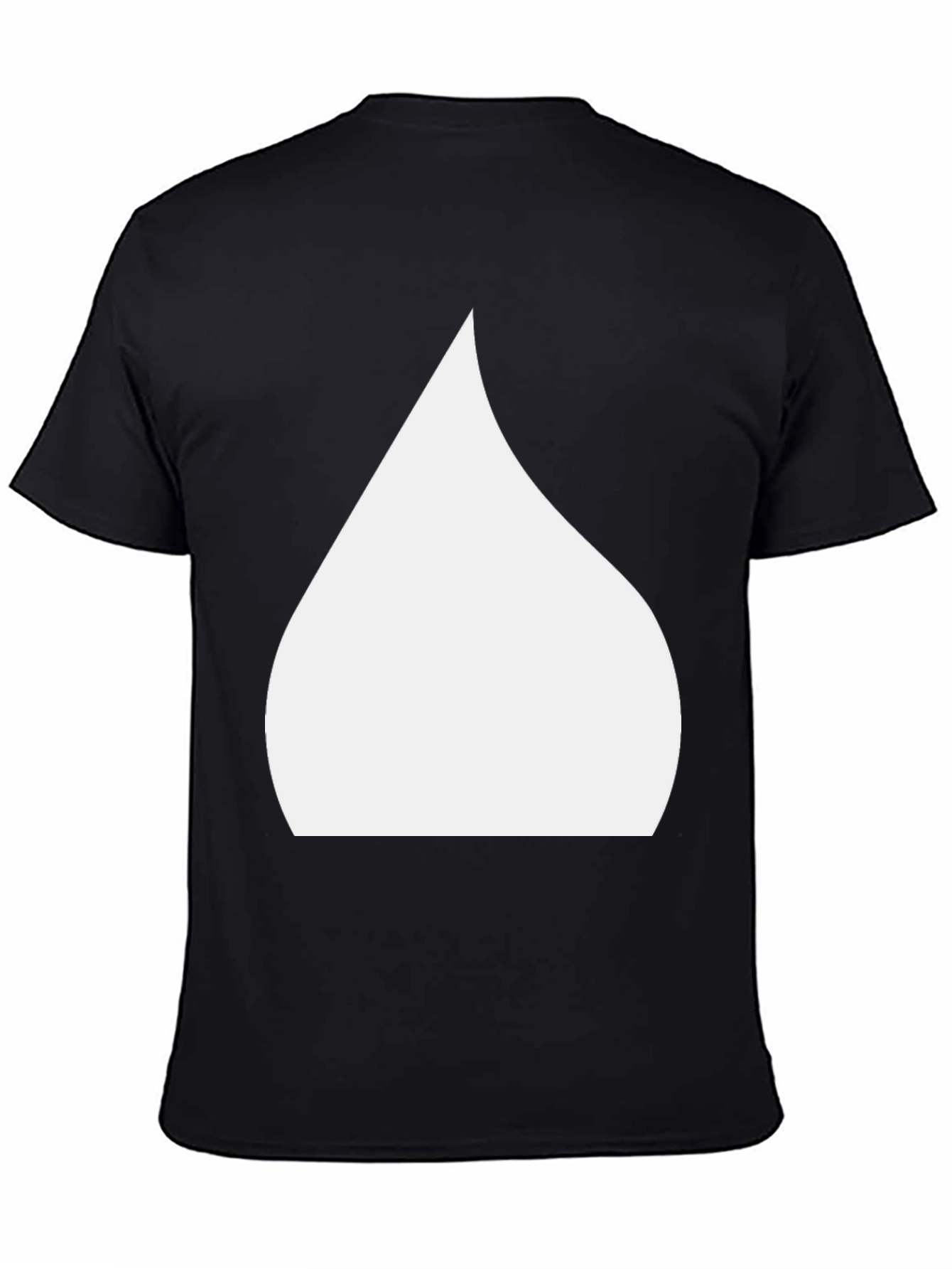 Minimalist Black T-Shirt - White Teardrop Design