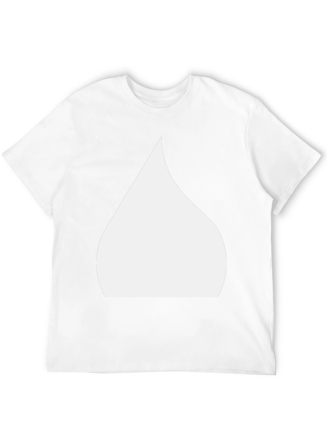 Minimalist Black T-Shirt - White Teardrop Design