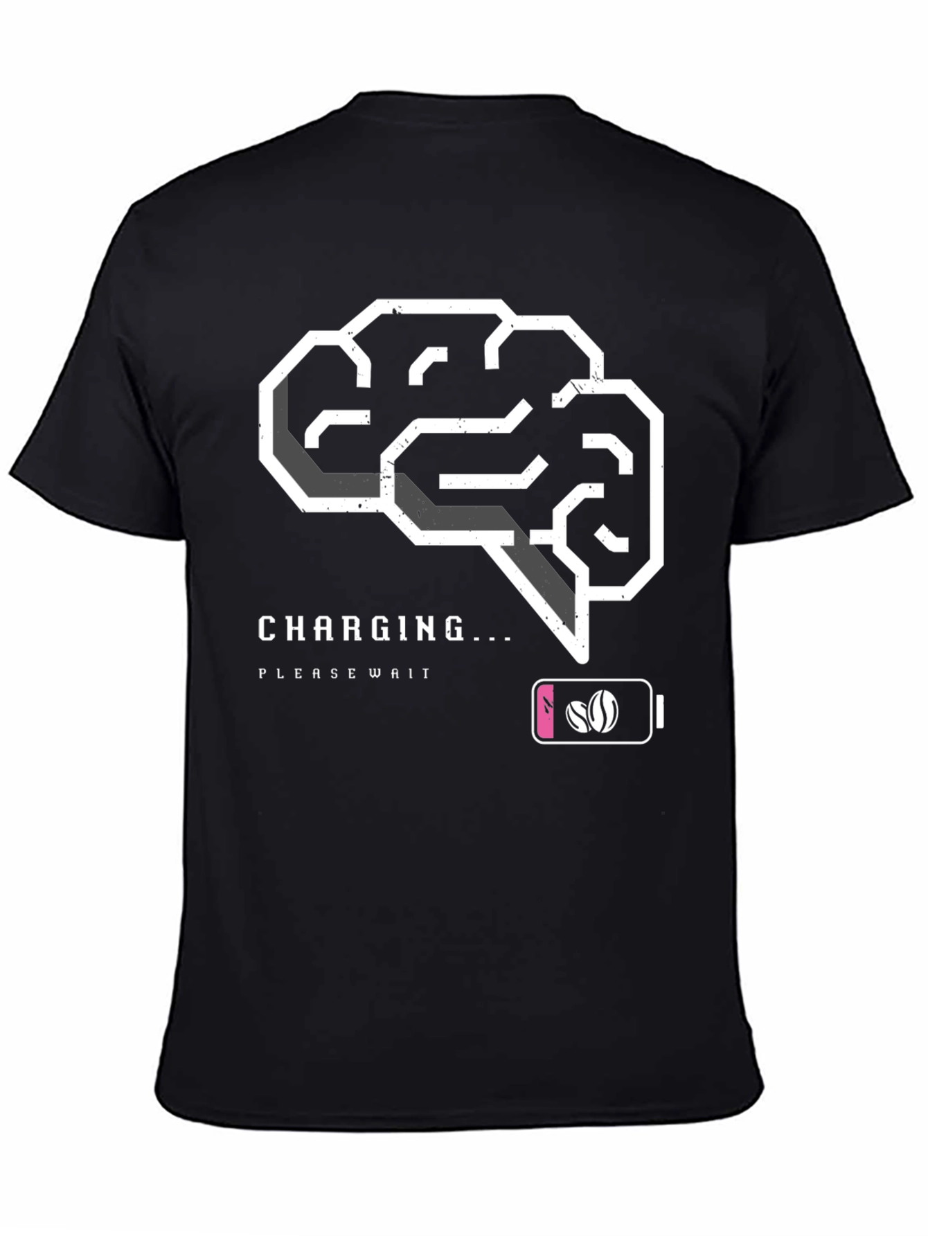Charging Brain T-Shirt - Coffee Powered