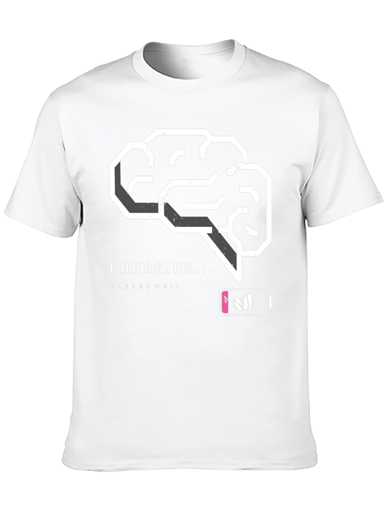 Charging Brain T-Shirt - Coffee Powered