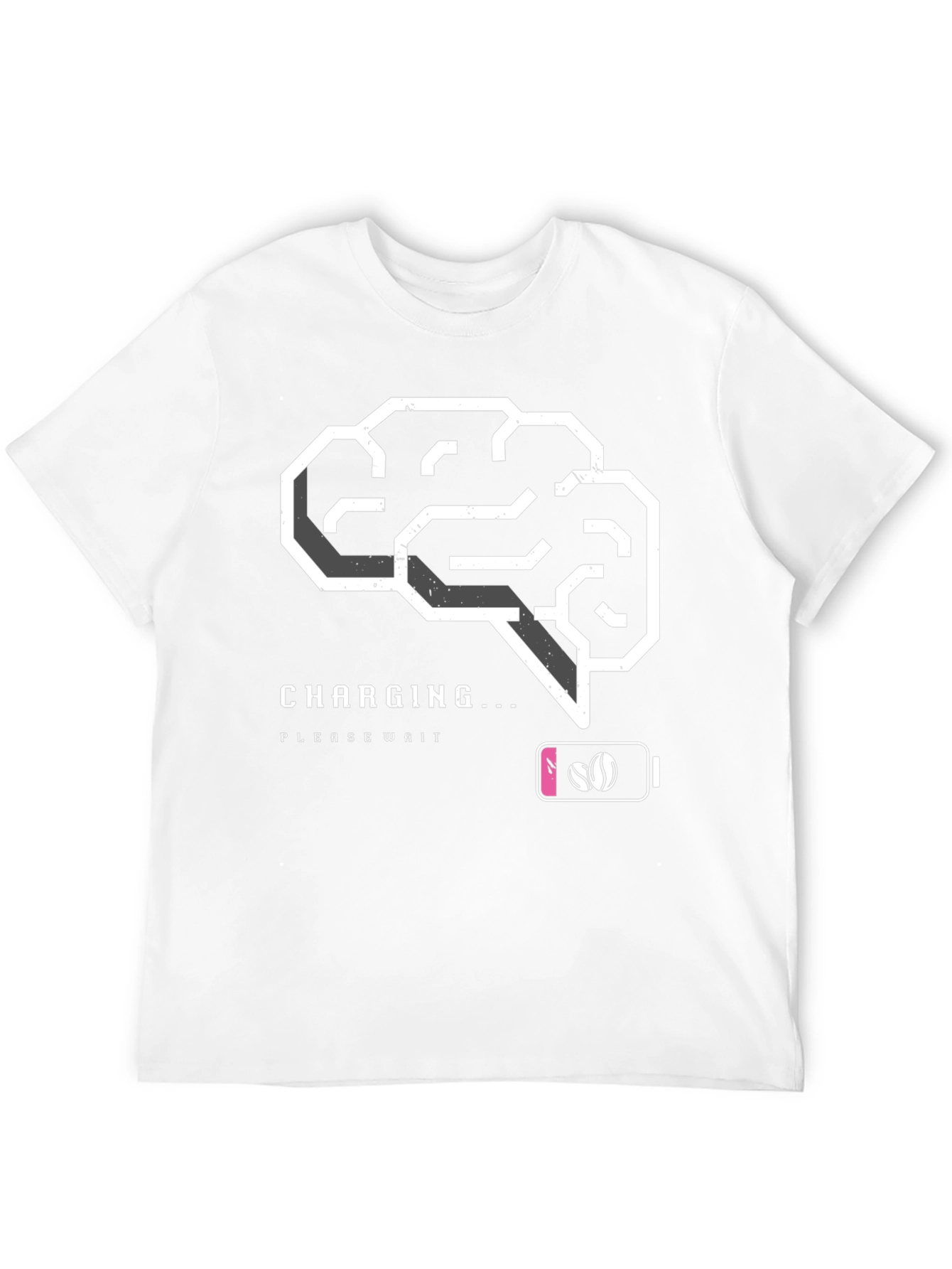 Charging Brain T-Shirt - Coffee Powered