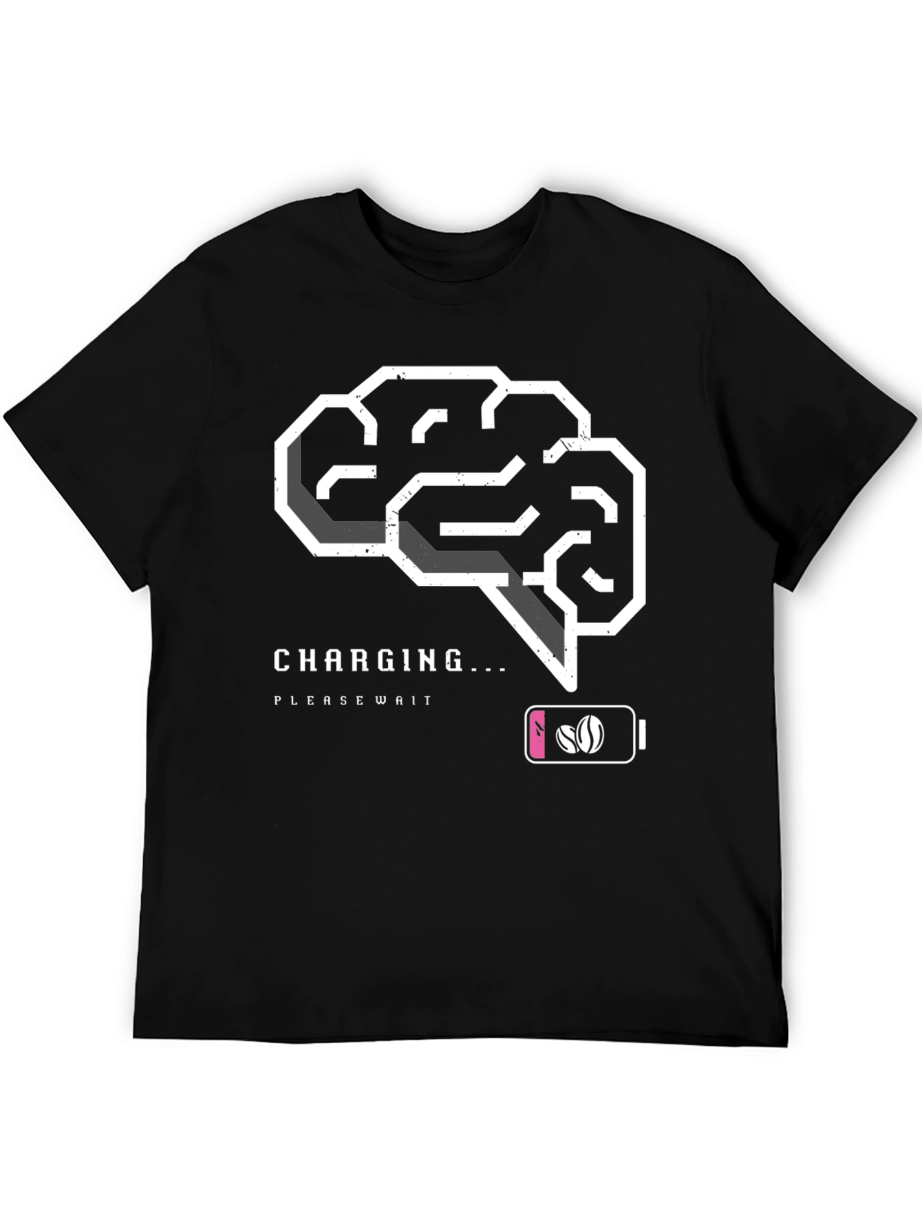Charging Brain T-Shirt - Coffee Powered