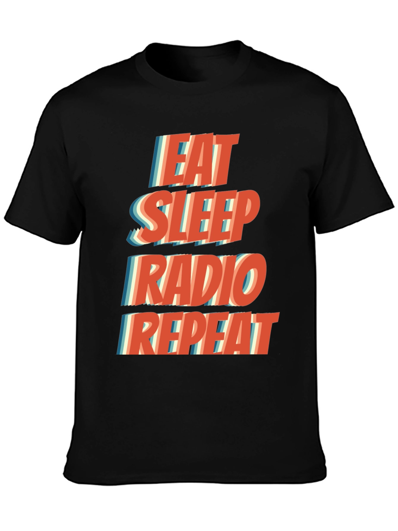 Eat Sleep Radio Repeat Graphic T-Shirt