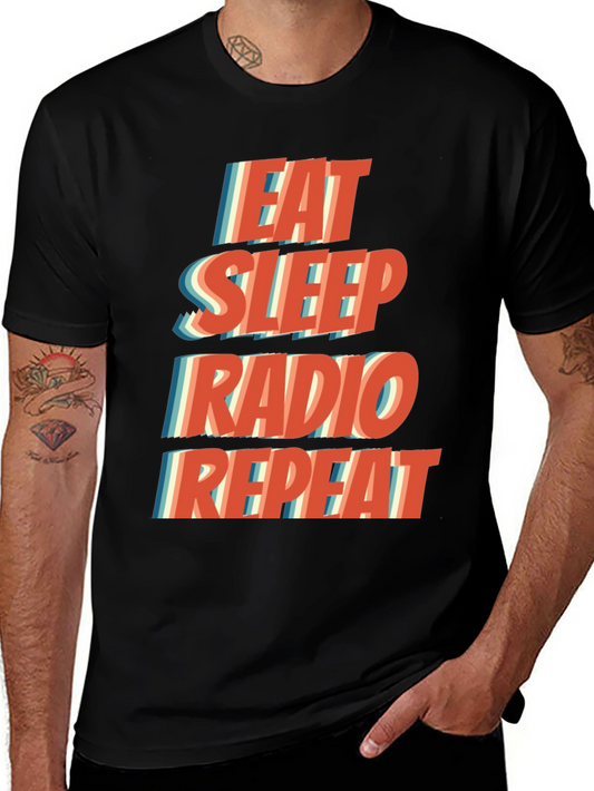 Eat Sleep Radio Repeat Graphic T-Shirt