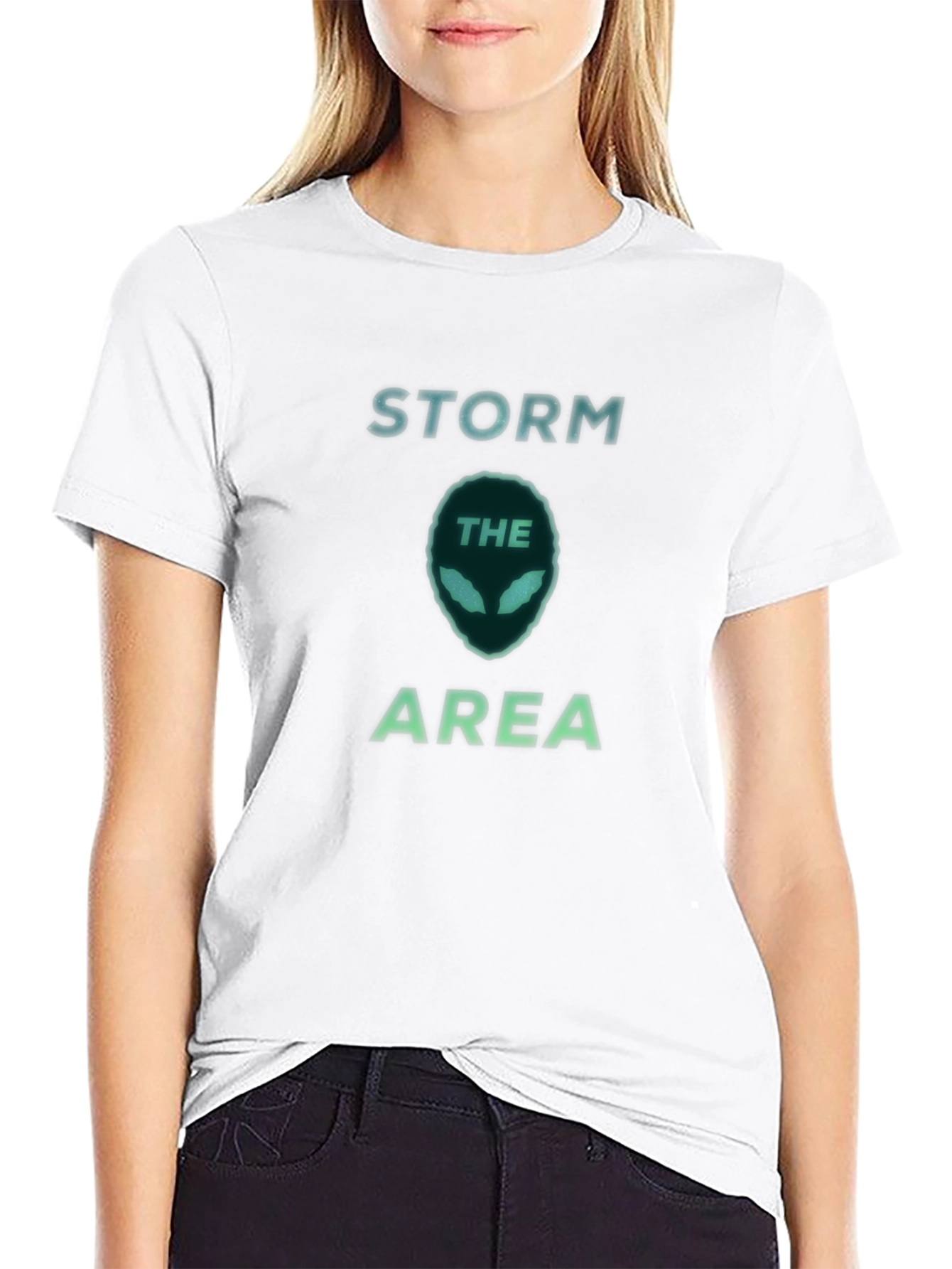 Storm Area Alien Head Graphic Tee - Black