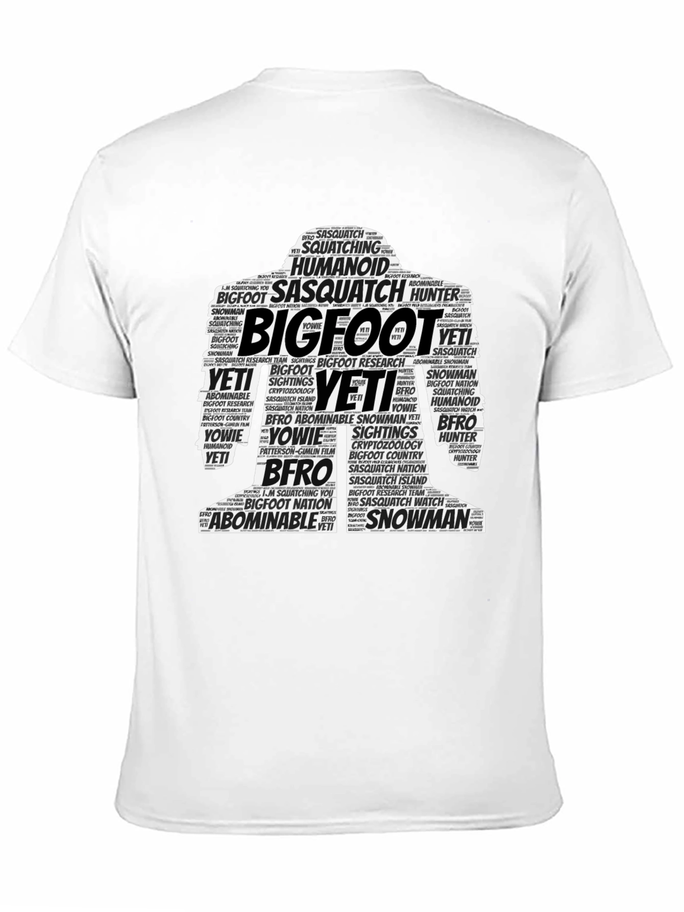 Bigfoot Word Art Graphic Tee