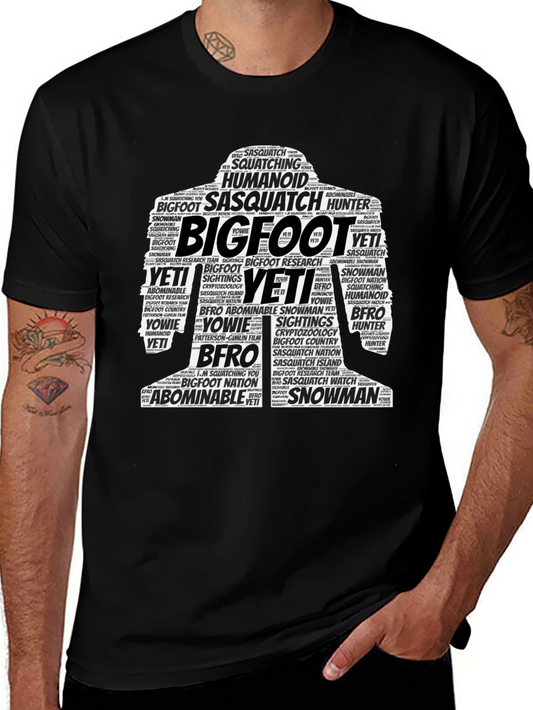 Bigfoot Word Art Graphic Tee