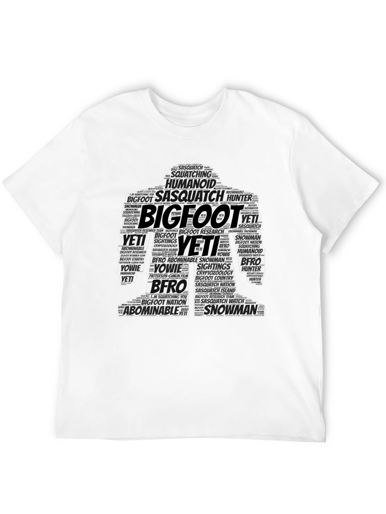 Bigfoot Word Art Graphic Tee