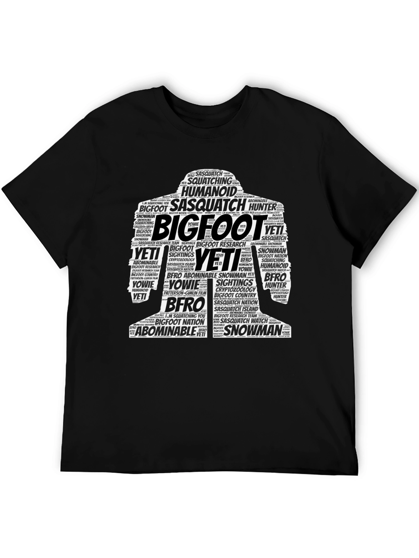 Bigfoot Word Art Graphic Tee