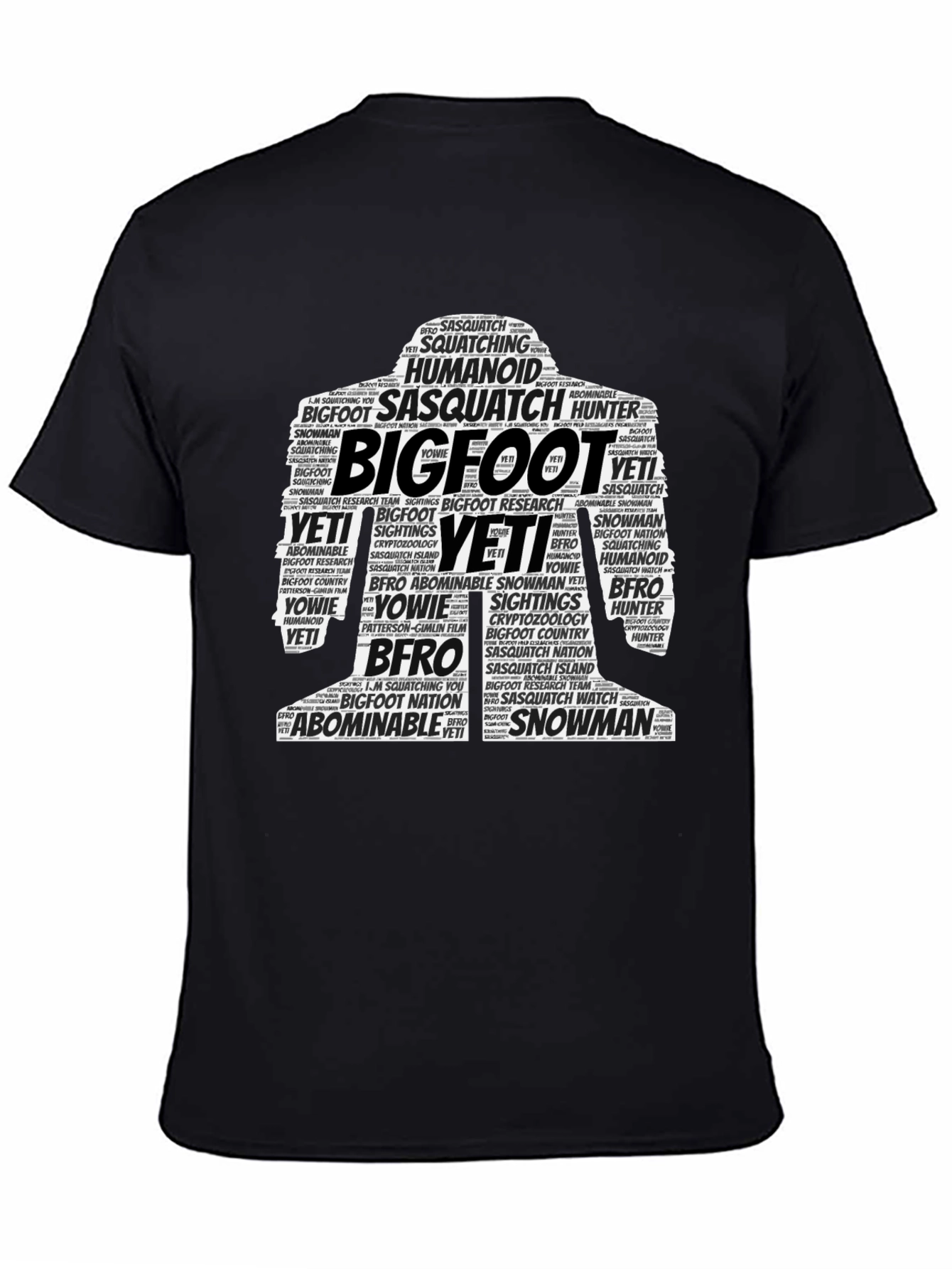 Bigfoot Word Art Graphic Tee