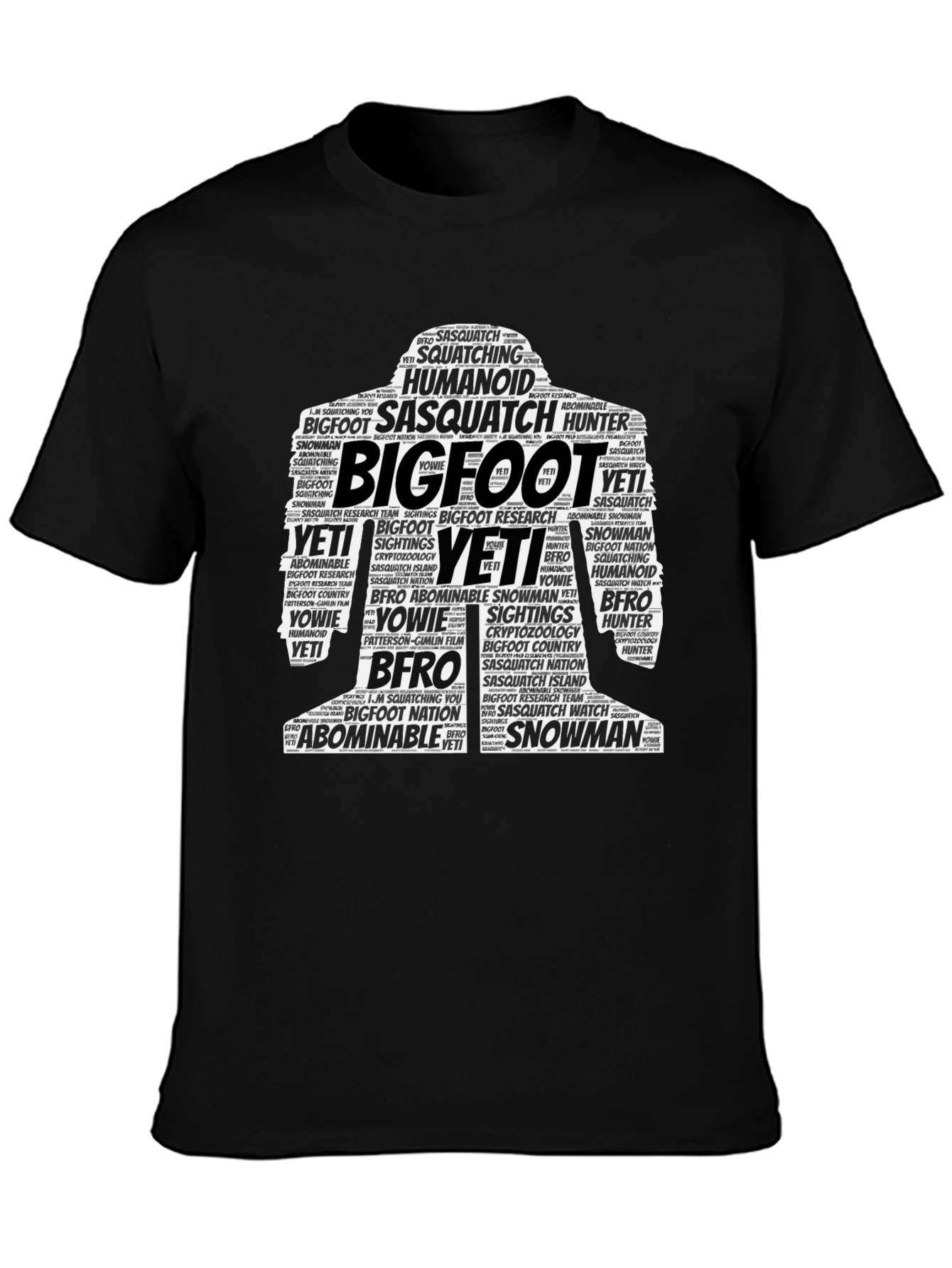 Bigfoot Word Art Graphic Tee