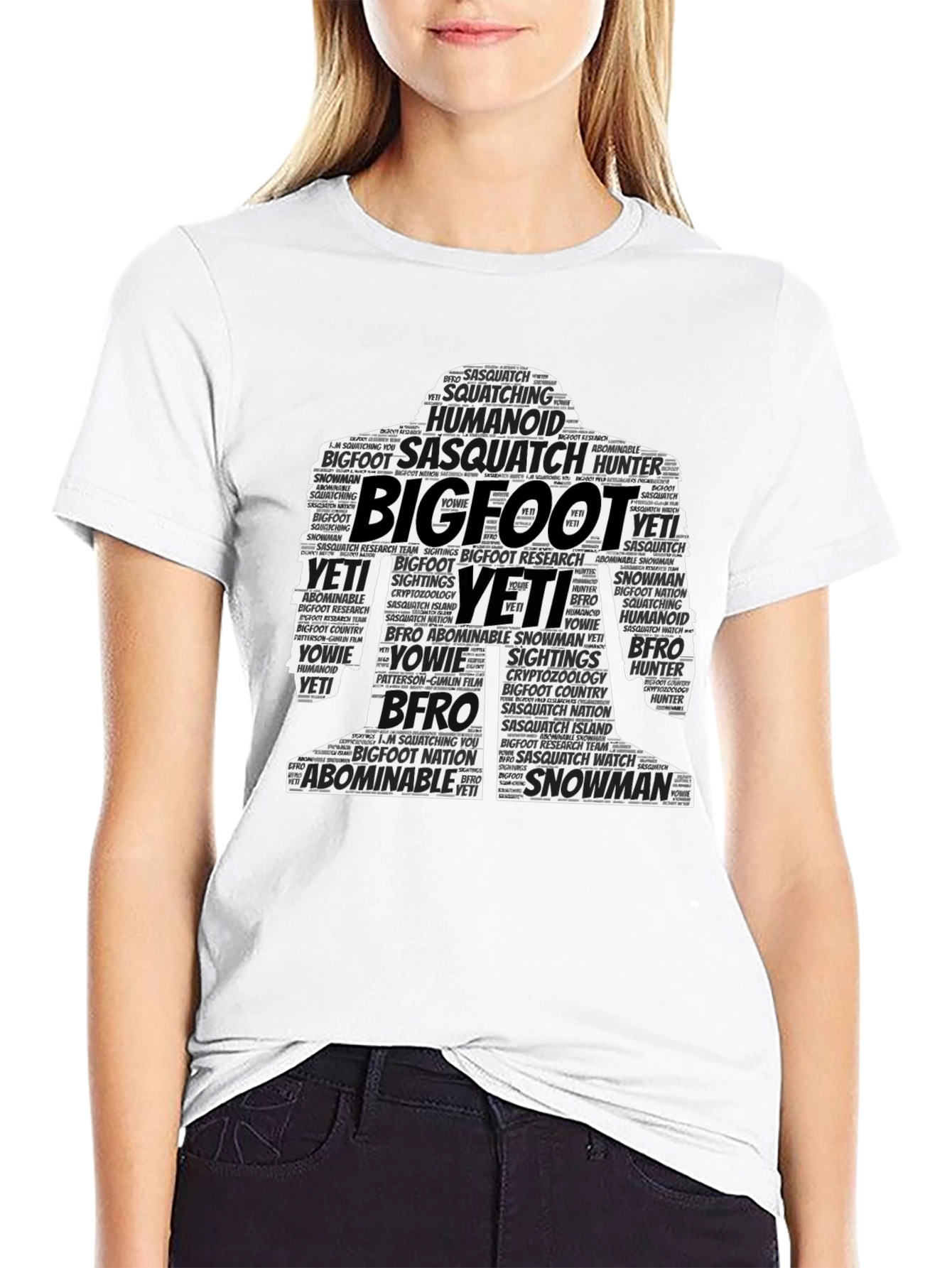 Bigfoot Word Art Graphic Tee