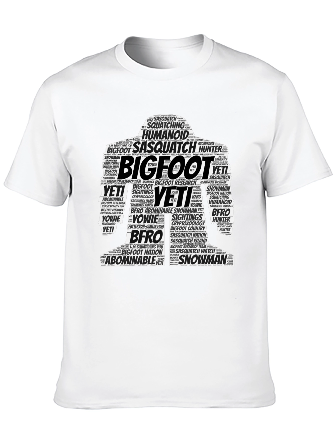 Bigfoot Word Art Graphic Tee
