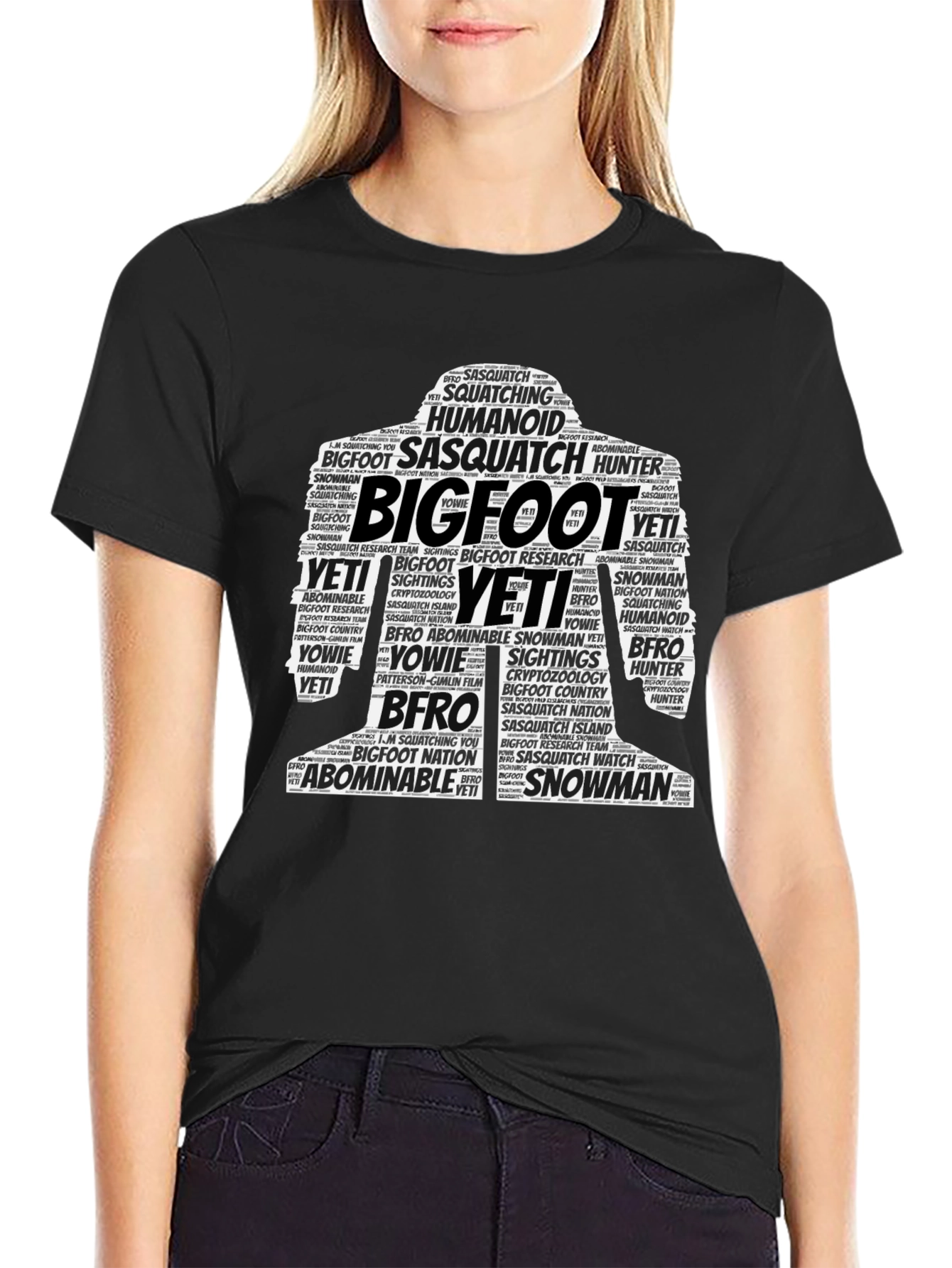 Bigfoot Word Art Graphic Tee