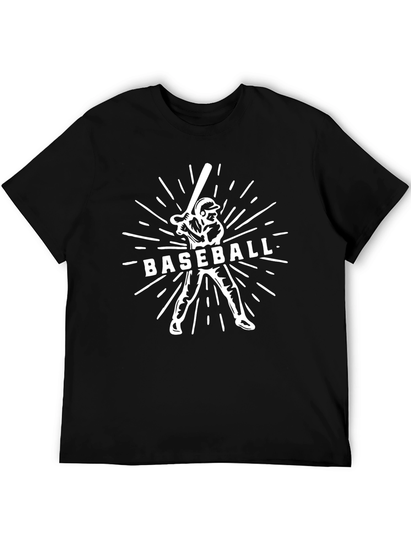 Baseball Graphic Tee - Classic Black Cotton