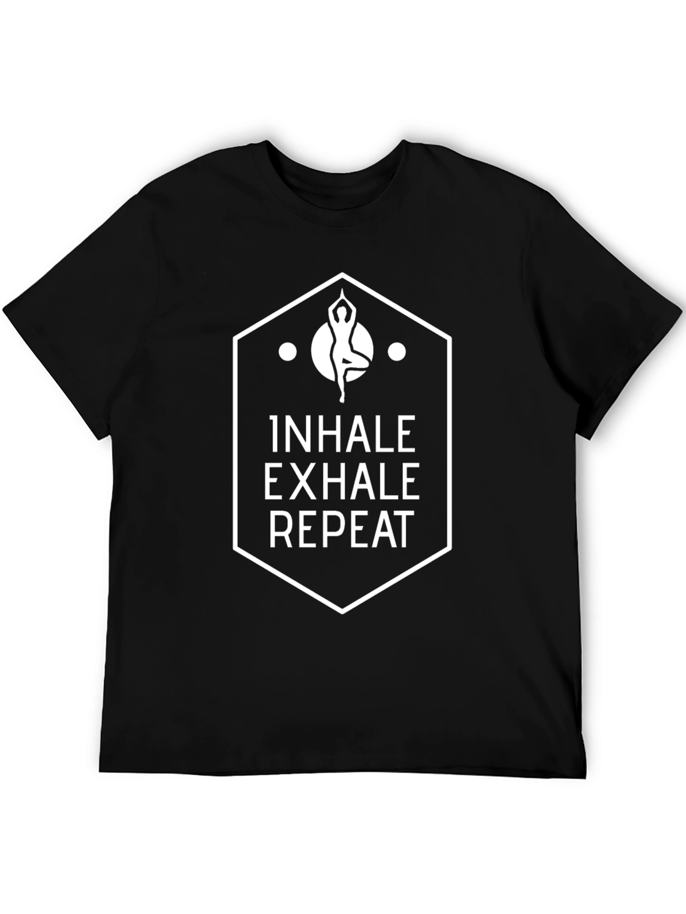 Inhale Exhale Repeat Yoga T-Shirt - Black