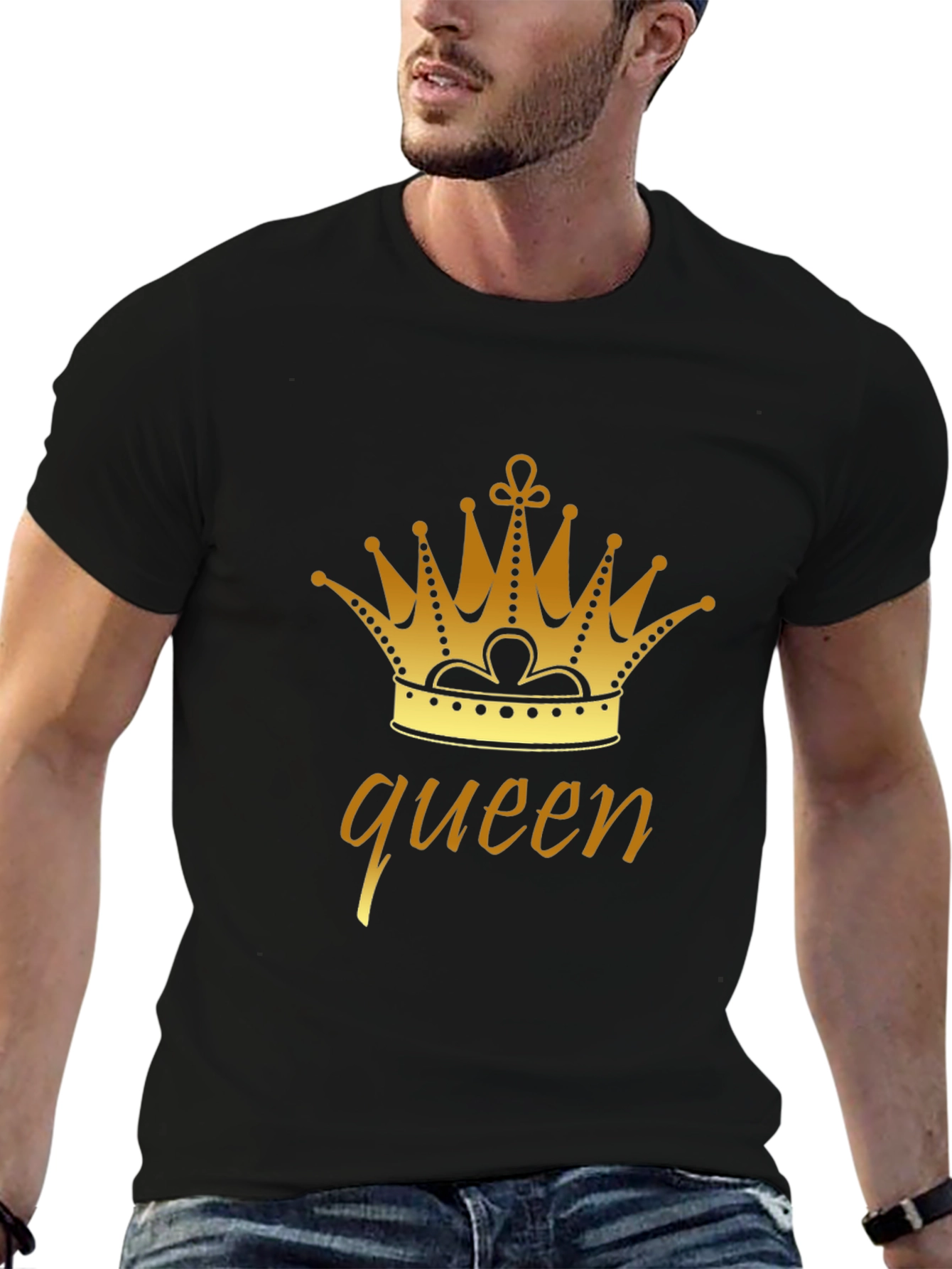 Queen Crown Graphic Tee - Stylish Black T-Shirt